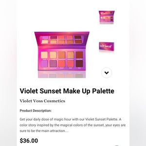 Violet Sunset by Violet Voss Cosmetics eyeshadow palette